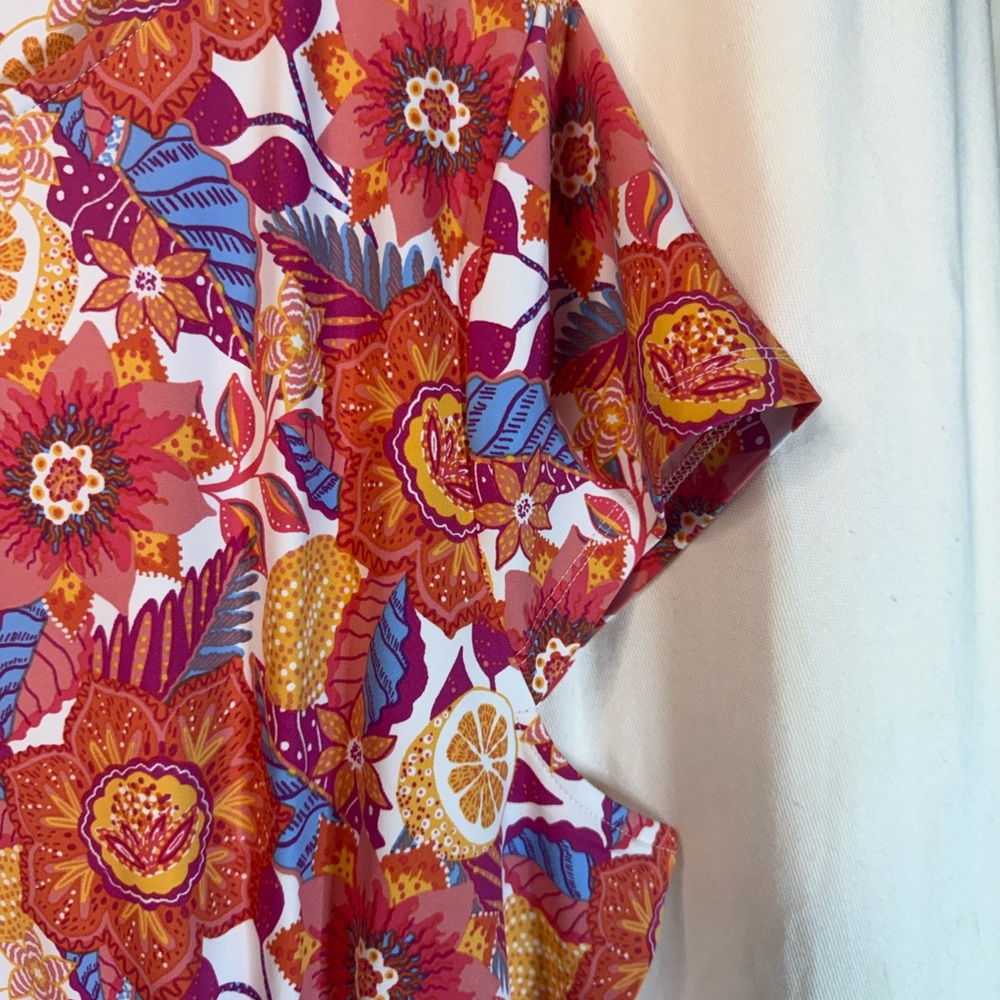 Talbots Citrus Floral Knit Midi Dress - Picture 5 of 9